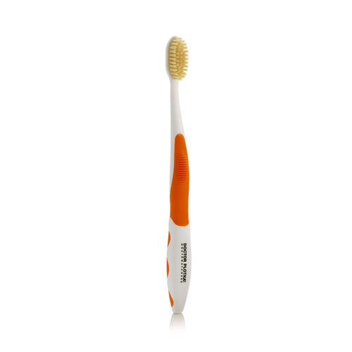 Mouth Watchers Soft Flossing Manual Toothbrush, Adult, Orange