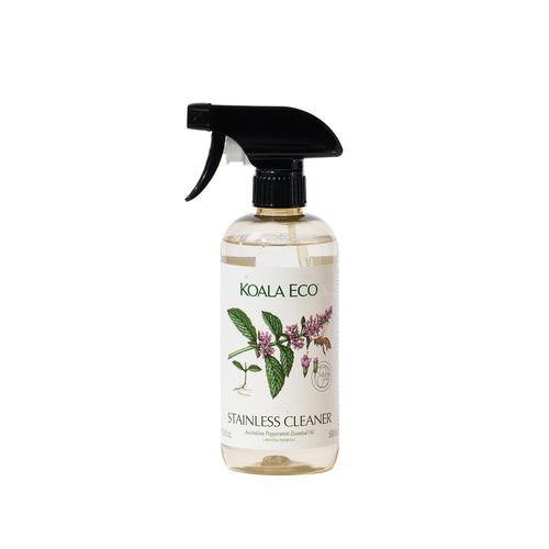 Koala Eco Stainless Steel & Chrome Cleaner, Peppermint Essential Oil, 16 oz