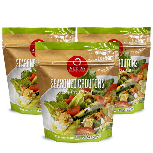 Aleia's Gluten Free Seasoned Croutons, 5.5 oz (Pack of 3)