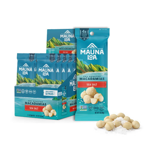 Mauna Loa Sea Salt Roasted Macadamia Nuts, 1 oz (Pack of 12)