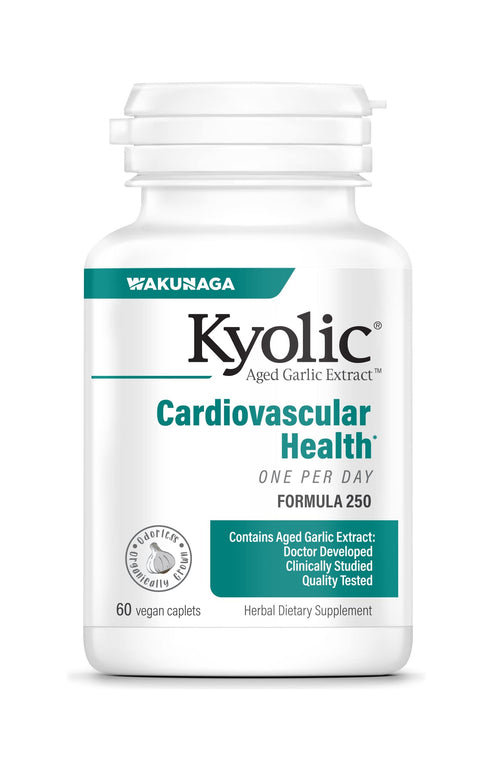 Kyolic Aged Garlic Extract Formula 250, One Per Day, 60 Vegan Caplets