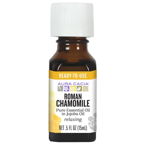 Aura Cacia Roman Chamomile Jojoba Precious Essential Oil, 0.5 fl oz