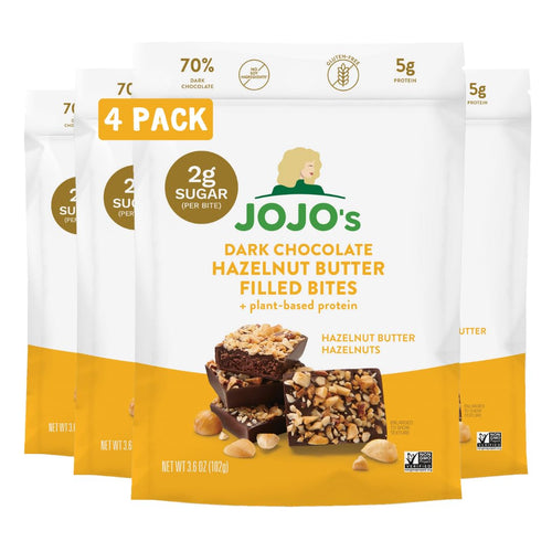 JOJO's Dark Chocolate Hazelnut Filled Snack, 4 Count