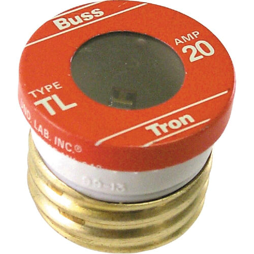 Bussmann BP/TL-20 20 Amp Time Delay Edison Base Plug Fuse, 125V (Pack of 3)