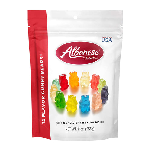 Albanese World's Best 12 Flavor Gummi Bears, 9 oz Bag