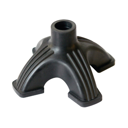 Carex Self Standing Non-Slip Rubber Quad Cane Tip, Black