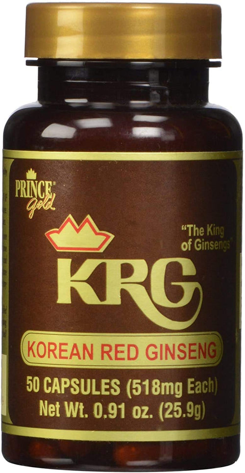 Prince of Peace Prince Gold KRG Korean Red Ginseng, 50 Capsules