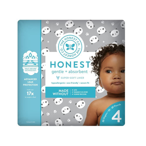 Honest Company Diapers, Pandas, Size 4, 23 Count