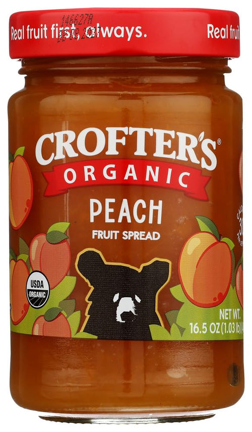 Crofter's Organic Peach Fruit Spread, 16.5 oz