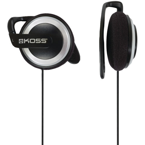 Koss KSC21 SportClip Clip-On Headphones, Black