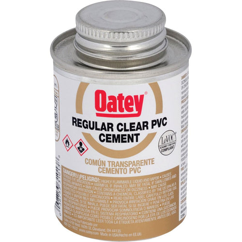 Oatey Regular Bodied Clear PVC Cement, 4 oz