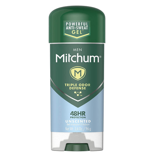 Mitchum Clear Gel Unscented Antiperspirant Deodorant, 3.4 oz
