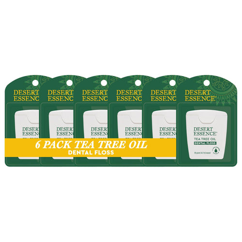 Desert Essence Tea Tree Dental Floss, 50 yd (Pack of 6)