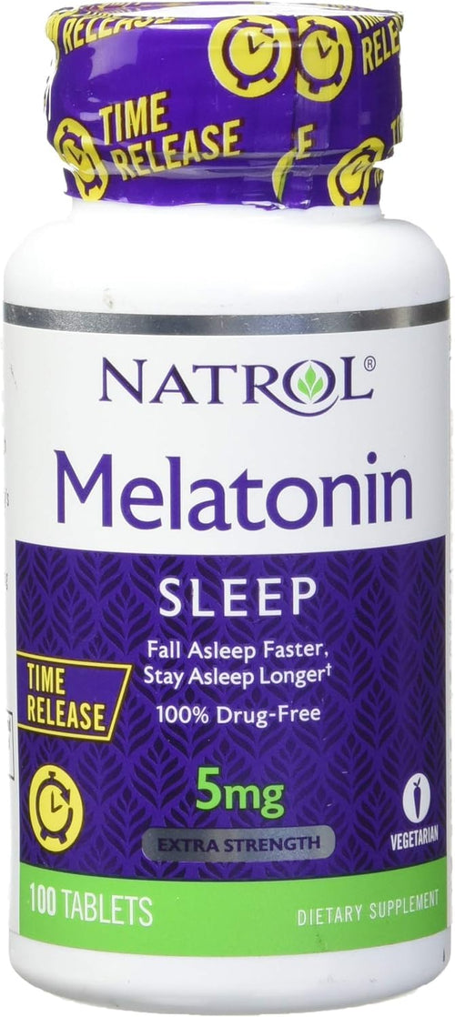 Natrol Melatonin 5 mg Time Release, 100 Tablets (Pack of 3)