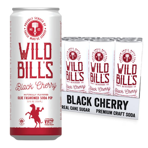 Wild Bill's Black Cherry Soda, 12 oz (Pack of 12)