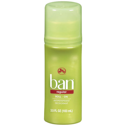 Ban Roll-On Anti-Perspirant Deodorant, Regular, 3.5 oz (Pack of 6)