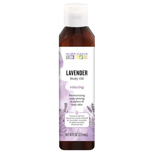 Aura Cacia Relaxing Lavender Body Oil, 8 fl oz (Pack of 2)