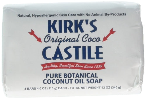 Kirk's Natural Castile Soap, Original, 4 oz (Pack of 3)
