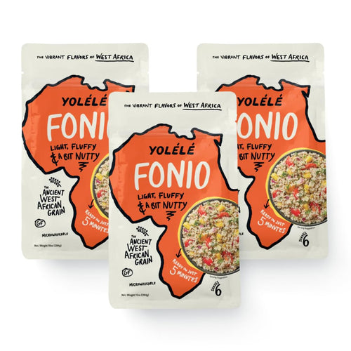Yolele Precooked Fonio Ancient Grain, 10 oz (Pack of 3)