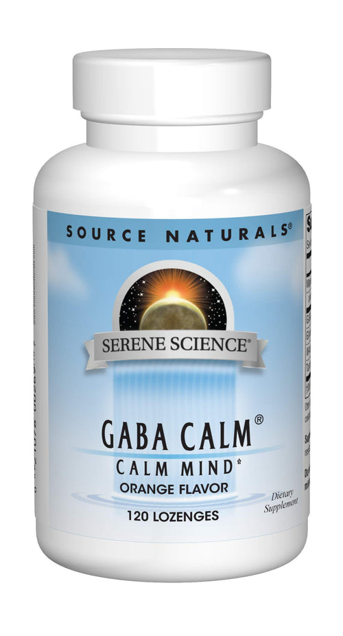 Source Naturals Serene Science GABA Calm 125 mg, Orange Flavor, 120 Lozenges