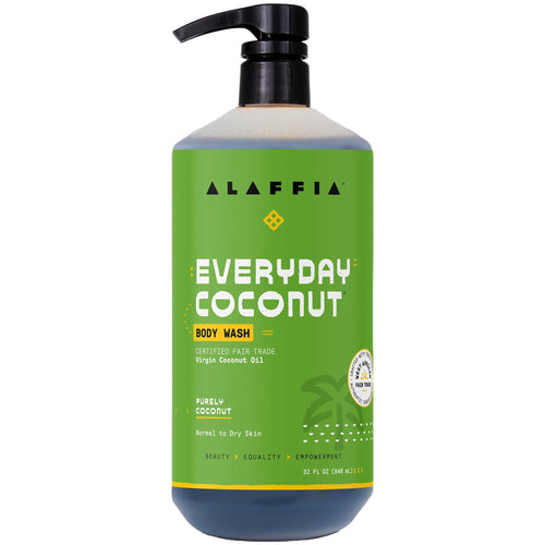 Alaffia EveryDay Coconut Body Wash, Purely Coconut, 32 oz