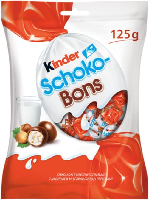 Kinder Schokobons Milk Chocolate Bites with Hazelnut Filling, 4.4 oz