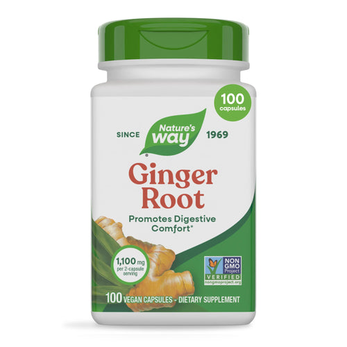 Nature's Way Ginger Root Capsules, 1,100 mg, 100 Count