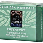 One With Nature Peppermint Dead Sea Mineral Soap, 7 oz Bar