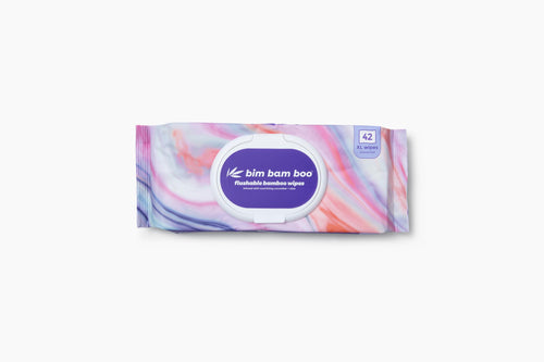 Bim Bam Boo Flushable Wipes, 42 Count