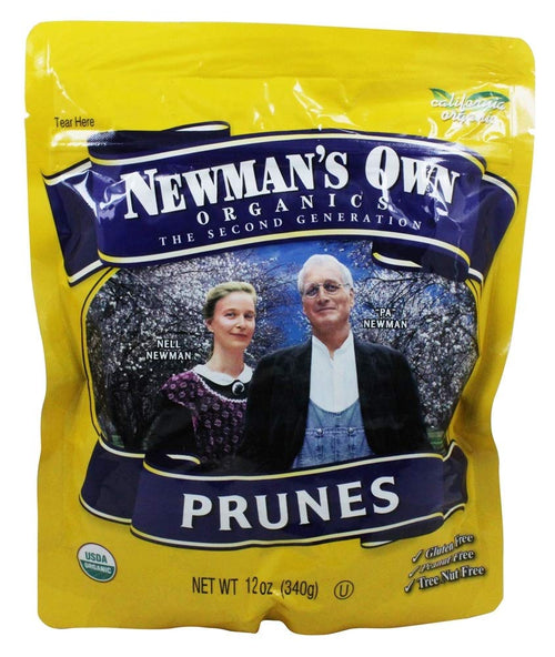 Newman's Own Organics California Prunes, 12 oz Pouch (Pack of 6)