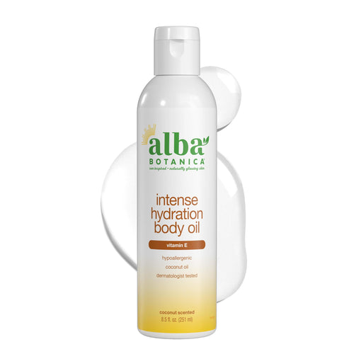 Alba Botanica Intense Hydration Body Oil with Kukui Nut and Vitamin E, 8.5 oz