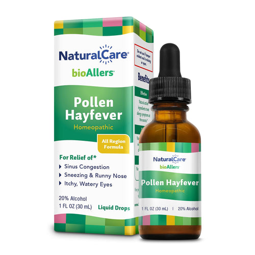 NaturalCare Pollen Hayfever Homeopathic Liquid Drops by bioAllers, 1 fl oz