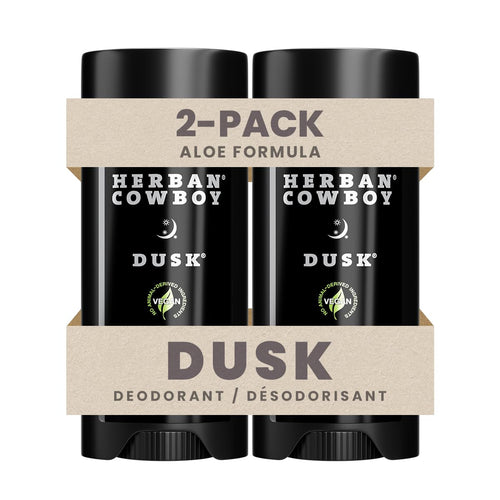 Herban Cowboy Dusk Aloe Infused Deodorant, Cedar, Mandarin and Black Pepper (Pack of 2)