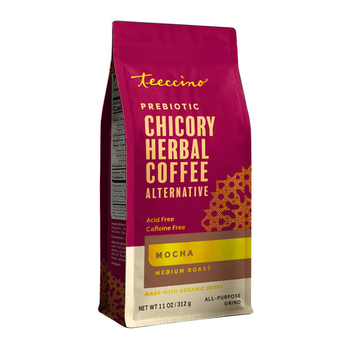 Teeccino Mocha Chicory Coffee Alternative, Medium Roast, 11 oz