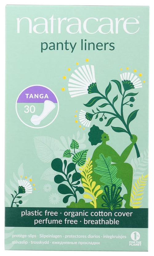 Natracare Organic and Natural Tanga Panty Liners, Thong Style, 30 Count (Pack of 3)