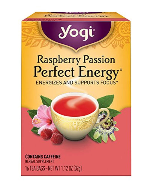Yogi Tea Raspberry Passion Perfect Energy, 16 Count
