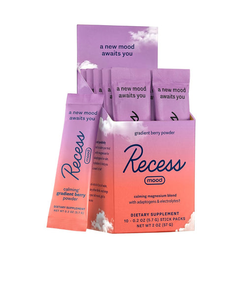 Recess Mood Magnesium Powder, Gradient Berry, 10 Packets