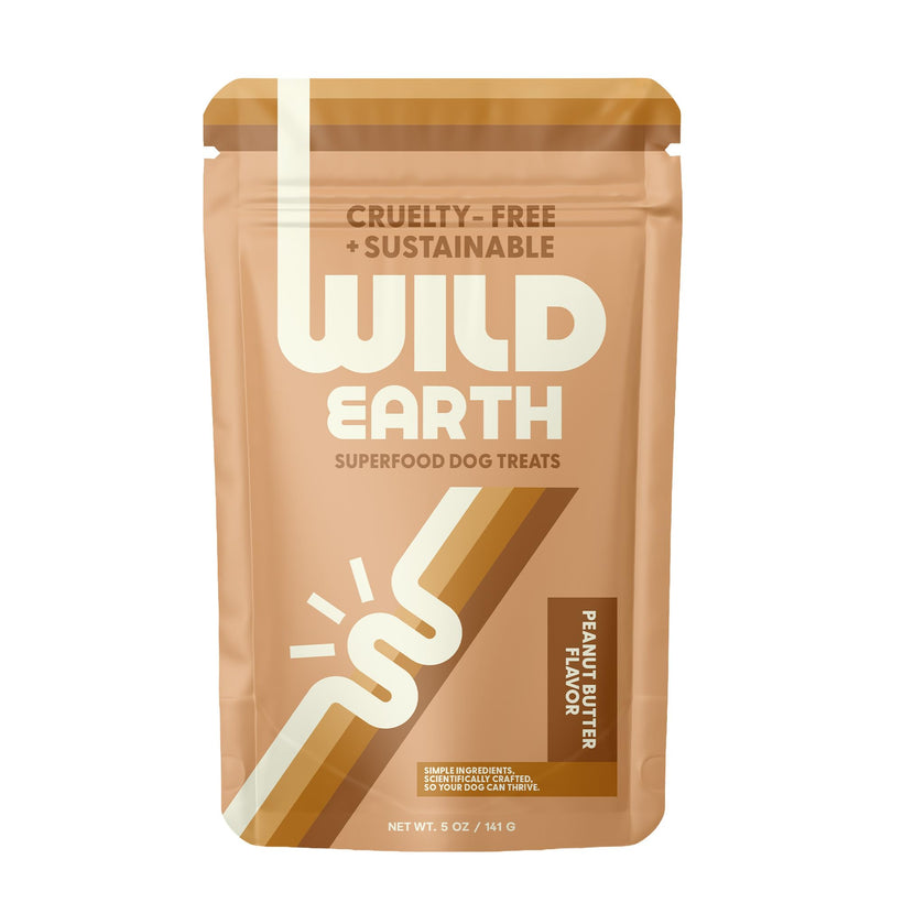 Wild Earth Plant-Based Dog Treats, Peanut Butter Flavor