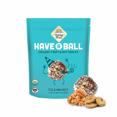 Sunny Fruit Raw Fruit & Nut Snacks, Fig & Walnut (9 Balls)