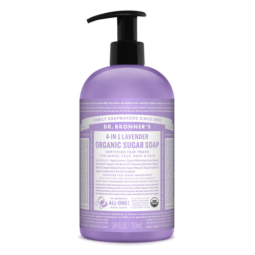 Dr. Bronner's Organic Liquid Body Soap, Lavender, 24 oz