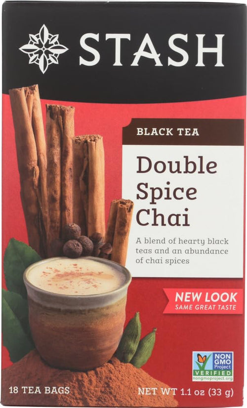Stash Tea Double Spice Chai Black Tea, 18 Count (Pack of 2)