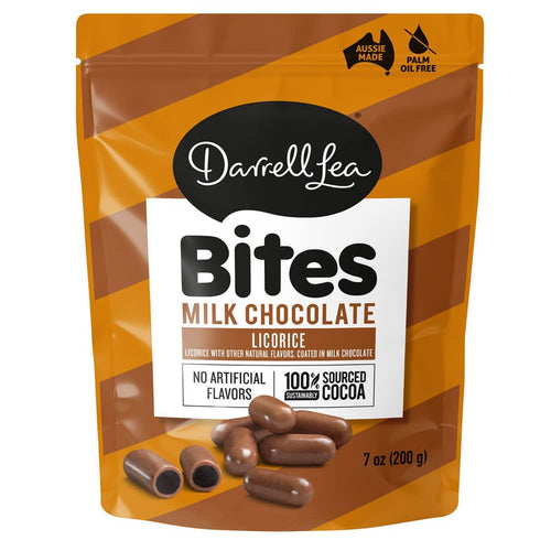 Darrell Lea Milk Chocolate Licorice Bites, 7 oz