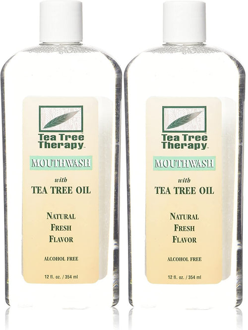 Tea Tree Therapy Alcohol-Free Mouthwash, 12 oz (Pack of 2)