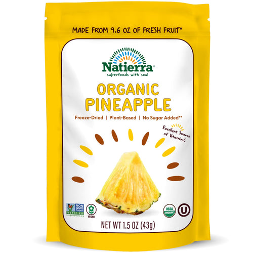 Natierra Organic Freeze-Dried Pineapples, 1.5 oz