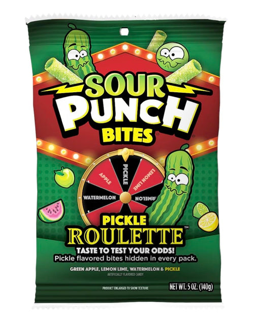 Sour Punch Bites Pickle Roulette, 5 oz Bag