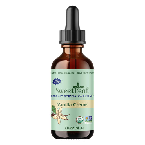 SweetLeaf Organic Stevia Drops Liquid Sweetener, Vanilla Creme, 2 fl oz