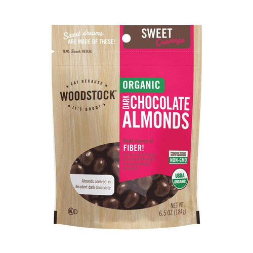 Woodstock Farms Organic Dark Chocolate Almonds, 7 oz