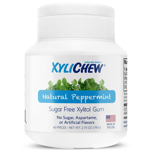 Xylichew Xylitol Gum, Peppermint, 60 Count