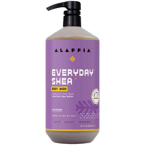 Alaffia EveryDay Shea Body Wash, Lavender, 32 oz