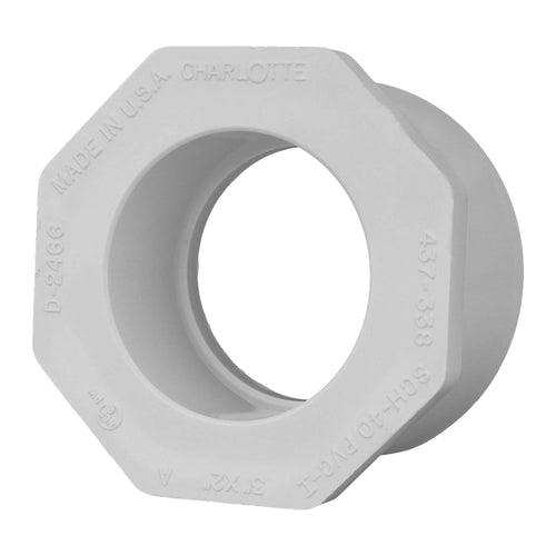 Charlotte Pipe 3 x 2 Inch Schedule 40 PVC Reducer Bushing